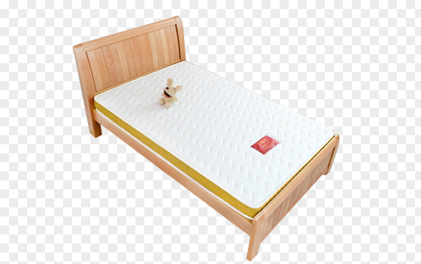 A Mattress On Single Bed Frame Furniture Coir PNG