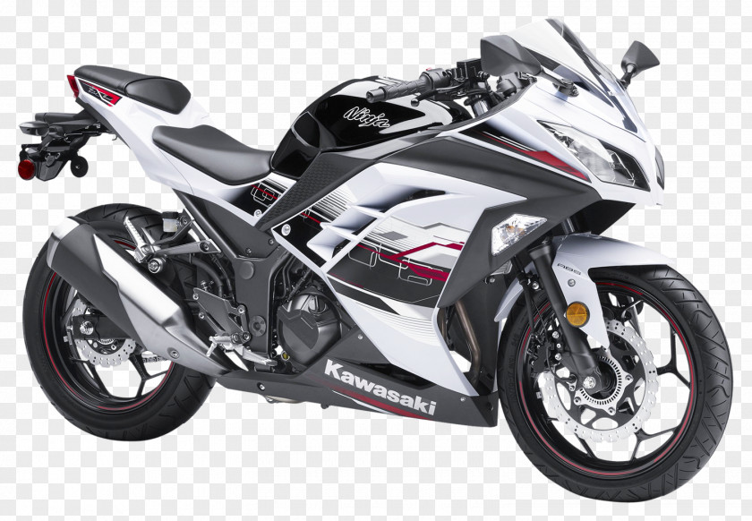 Kawasaki Ninja White Motorcycle Bike 300 Fairing Sport Motorcycles PNG