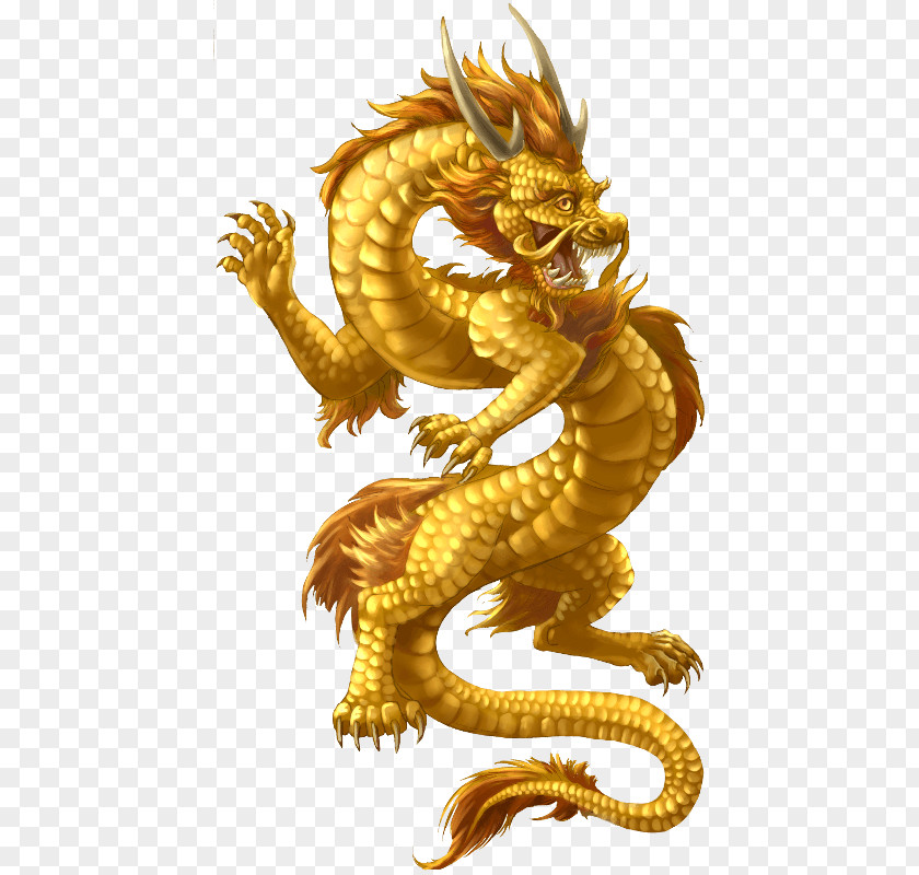 Chinese Dragon Gold PNG Gold, gold wyvern dragon clipart PNG
