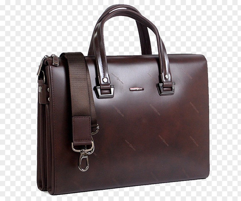 Multi-function Backpack Handbag Briefcase Leather Brown PNG