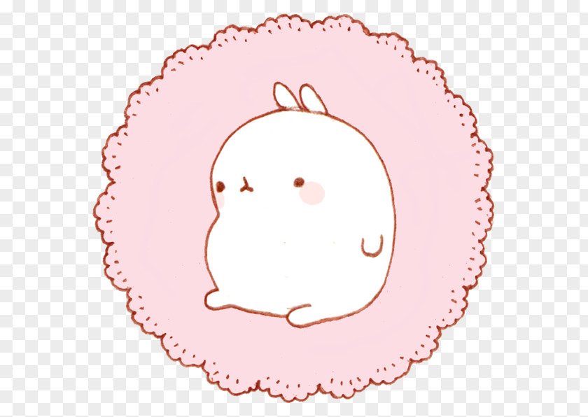 Easter Bunny Pink Background Drawing Cuteness Kavaii Fat Rabbit PNG
