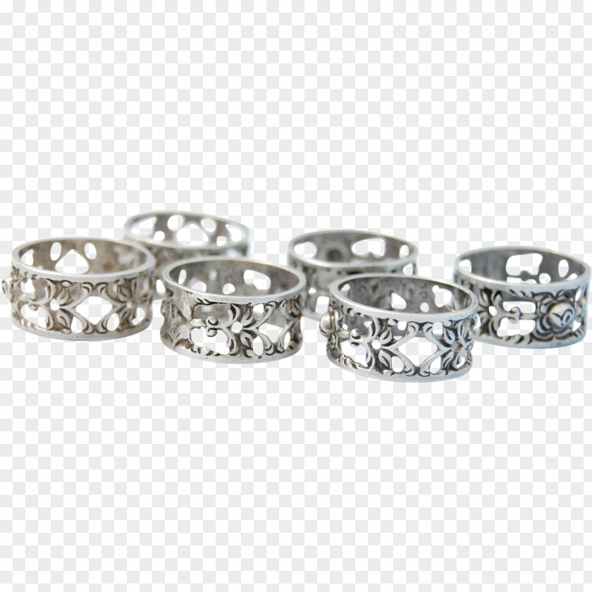 Napkin Wedding Ring Silver Cloth Napkins Jewellery PNG