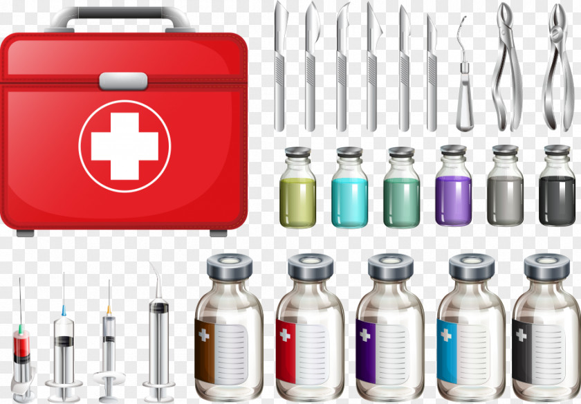 Vector Syringe Drugs And Medical Kits Pharmaceutical Drug Medicine Equipment PNG