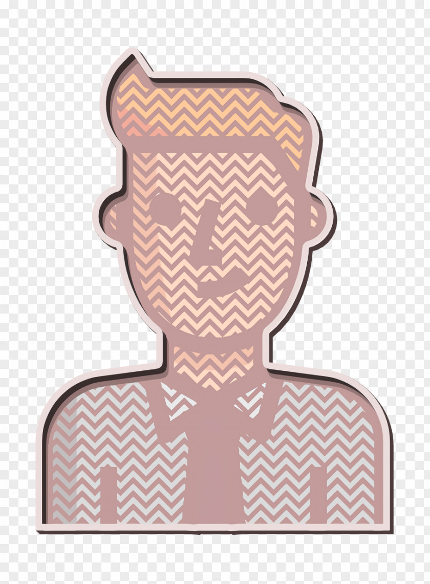 Brown Pink Avatar Icon Boy Man PNG