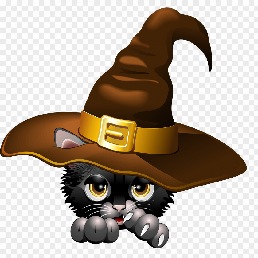 Claw Black Cat Halloween Kitten Clip Art PNG