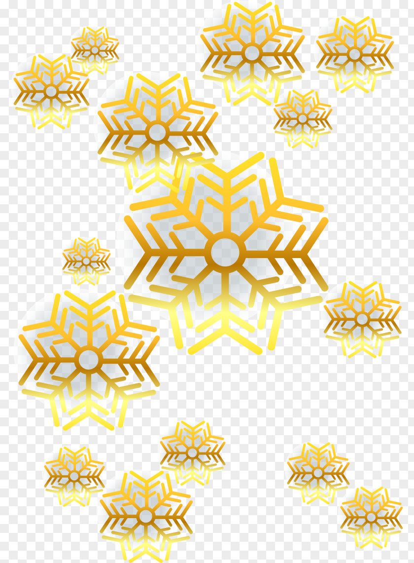 Golden Snowflakes Winter Ornament Snowflake PNG