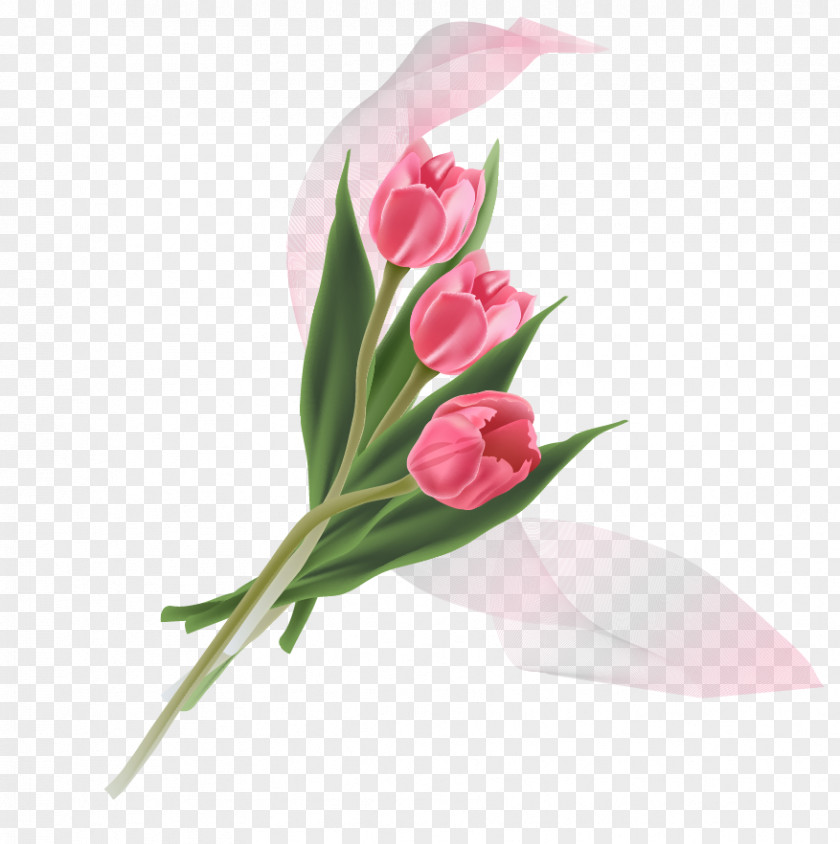 Pink Tulips Tulip Flower Icon PNG