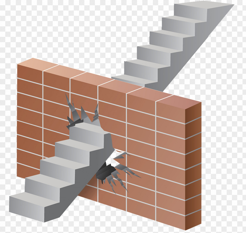 The Illustration Broke Through Brick Wall Drawing PNG