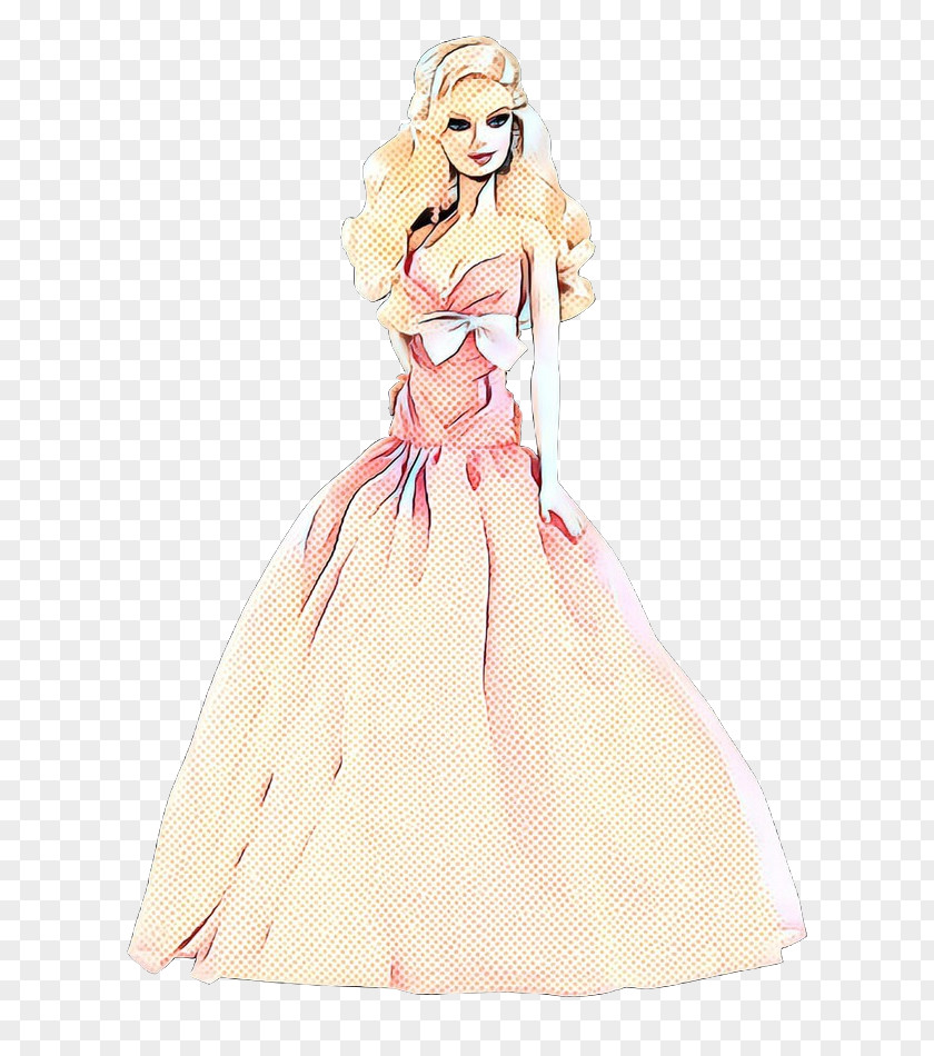 Barbie Blond Clothing Dress Pink Gown Costume Design PNG