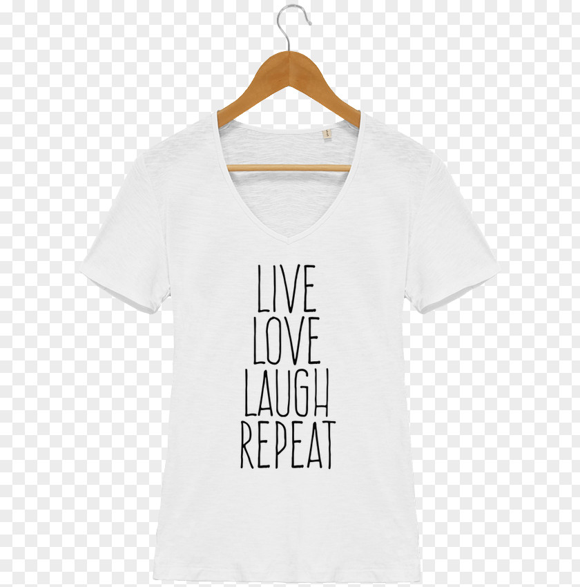 Live Love Laugh T-shirt Collar Woman Sleeve Mother PNG