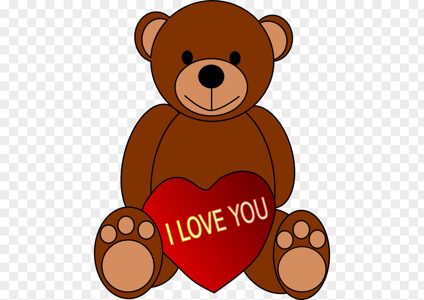 Lovely Bear Clip Art Love Heart Greeting & Note Cards Image PNG