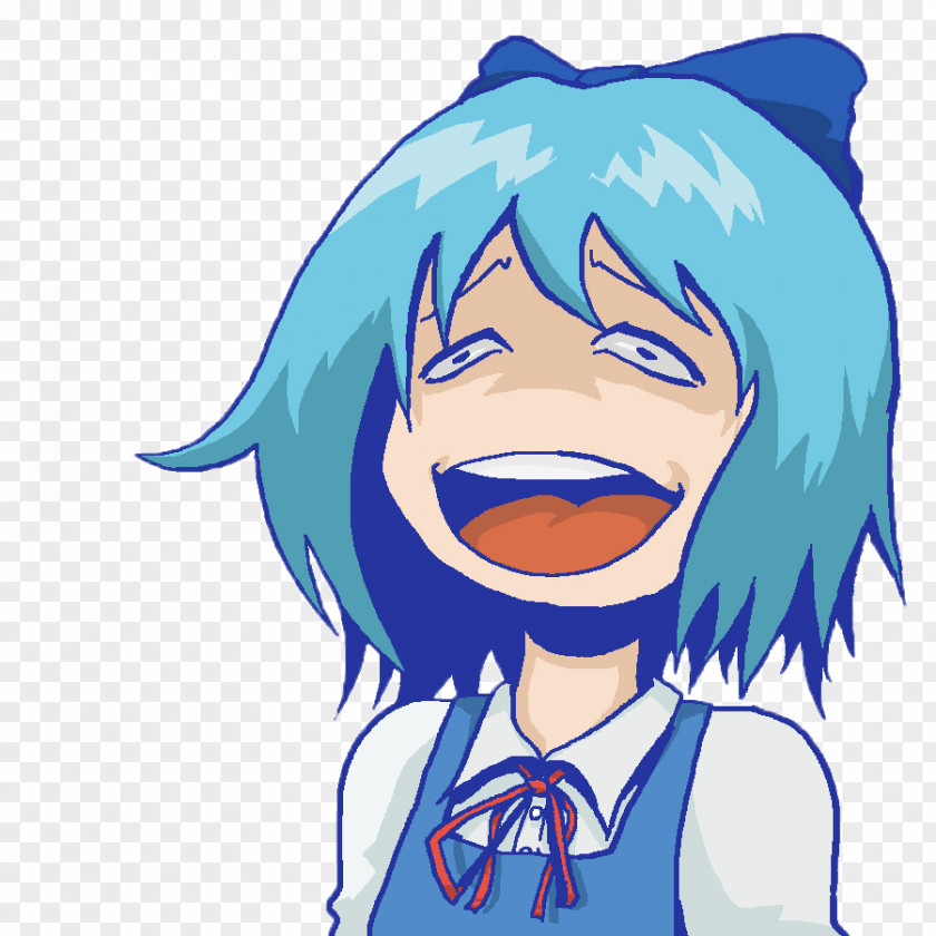 The Embodiment Of Scarlet Devil Lotus Land Story Cirno Team Shanghai Alice Manic Shooter PNG of shooter, lewd face clipart PNG