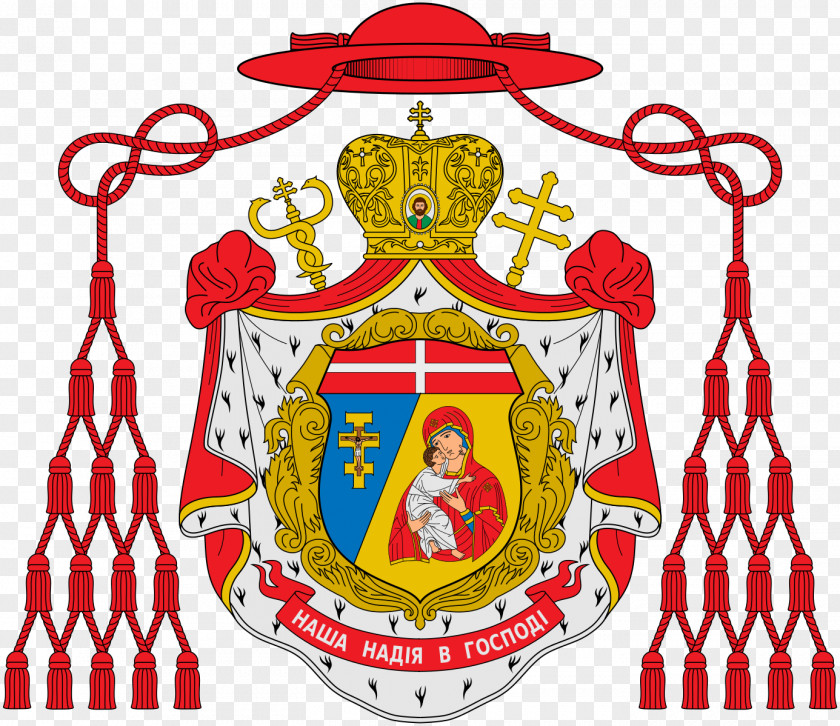 Cardinal Major Archbishop Ukrainian Catholic Archeparchy Of Kiev–Galicia Greek Church Coat Arms PNG