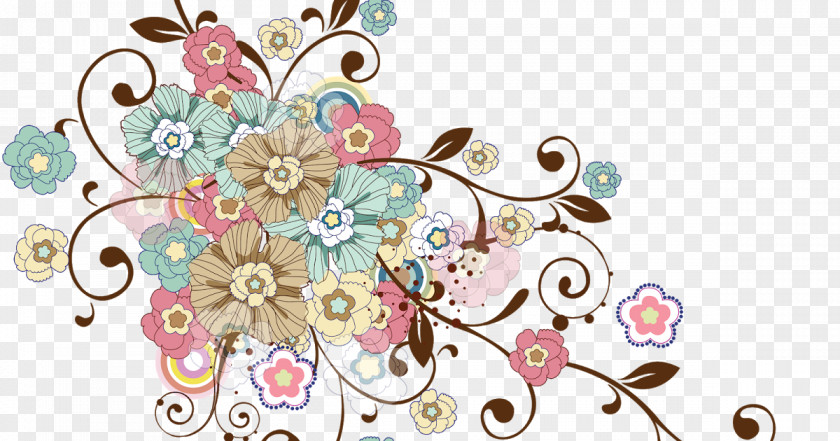 Floristry Style Pink Flower Cartoon PNG