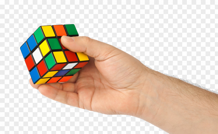 Hand And Third-order Cube Rubiks Stock Photography PNG