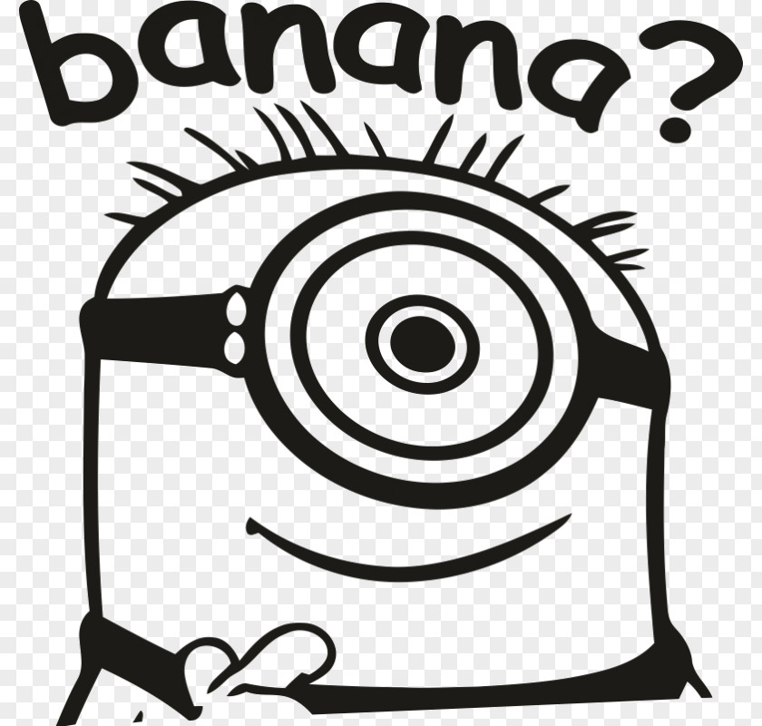 Minion Party Minions Clip Art Image Black And White Drawing PNG