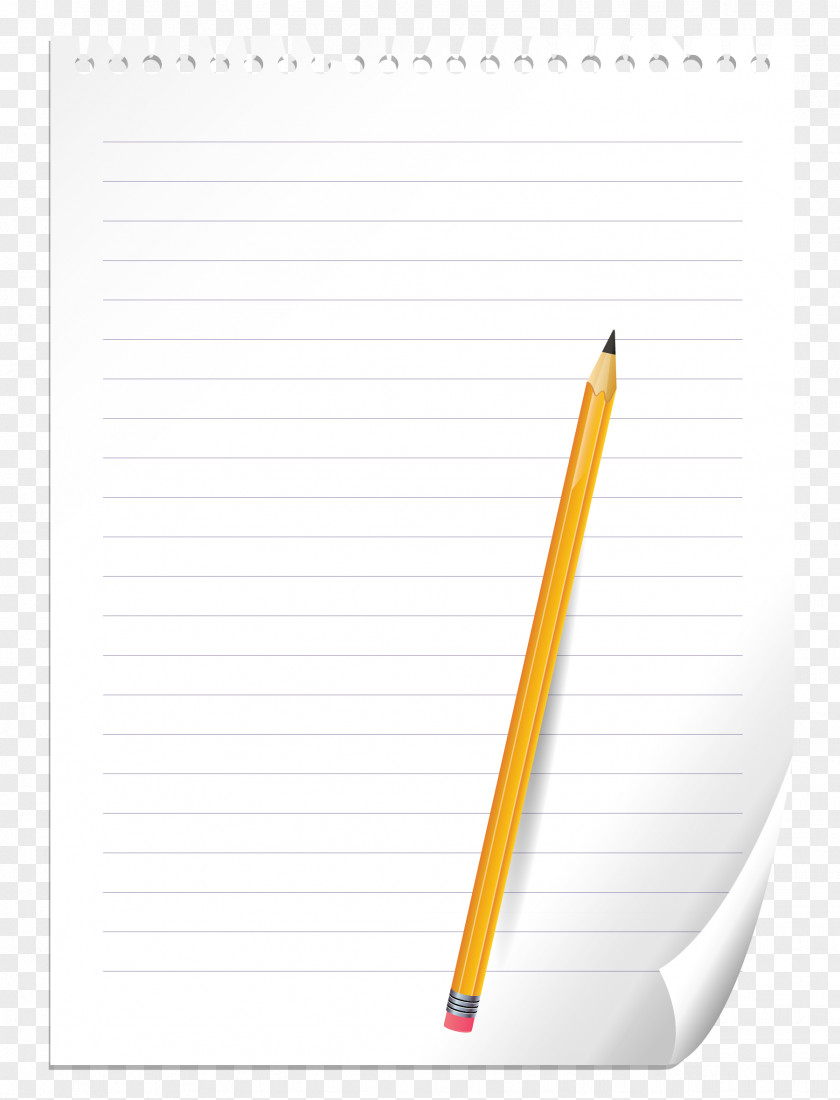 Pencil And Notebook Paper Clipart Picture Document Text Writing PNG