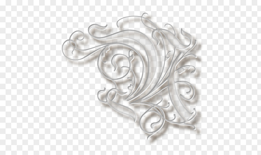Silver Body Jewellery White Font PNG