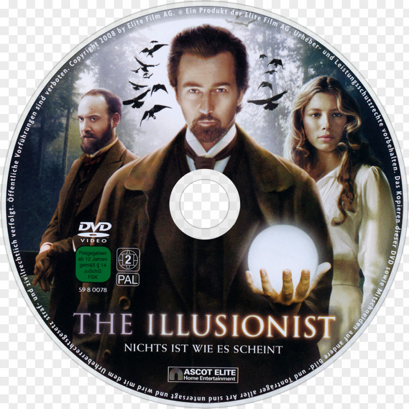 Dvd Edward Norton Jessica Biel The Illusionist Blu-ray Disc DVD PNG