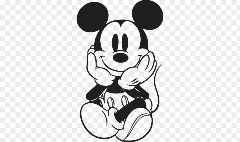 Mickey Mouse Minnie Computer Clip Art Black And White PNG