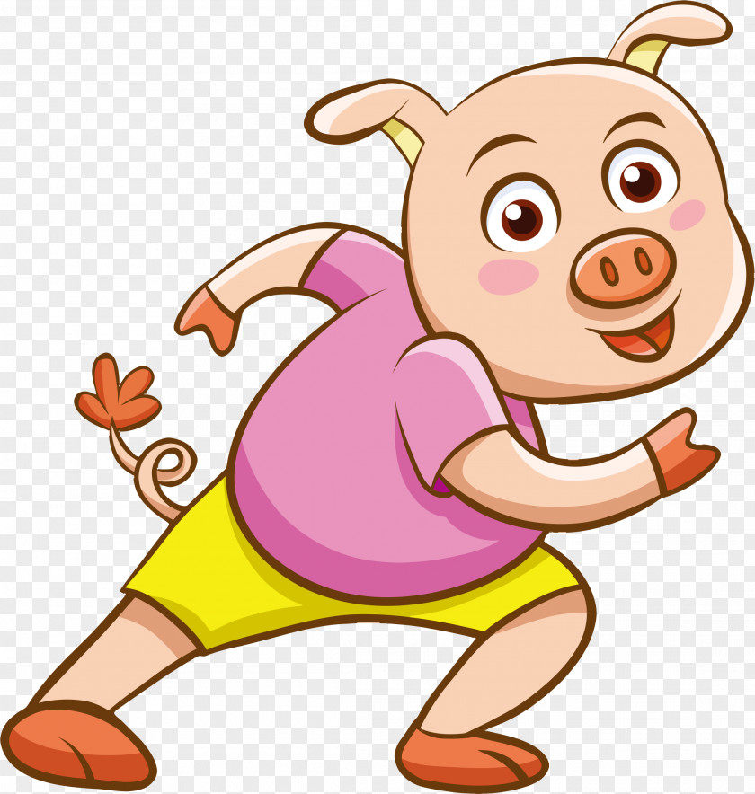 Pig Piglet Domestic Cartoon Clip Art PNG