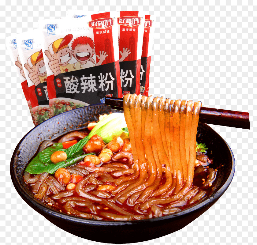 Chongqing Hot And Sour Noodle Instant Sichuan Cuisine Soup PNG