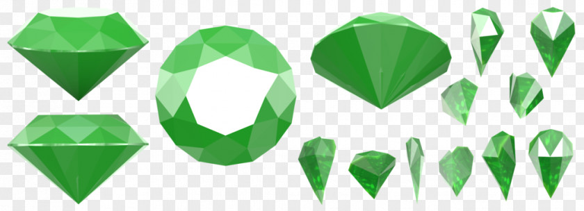Sonic The Hedgehog Chaos Emeralds & Knuckles Green PNG