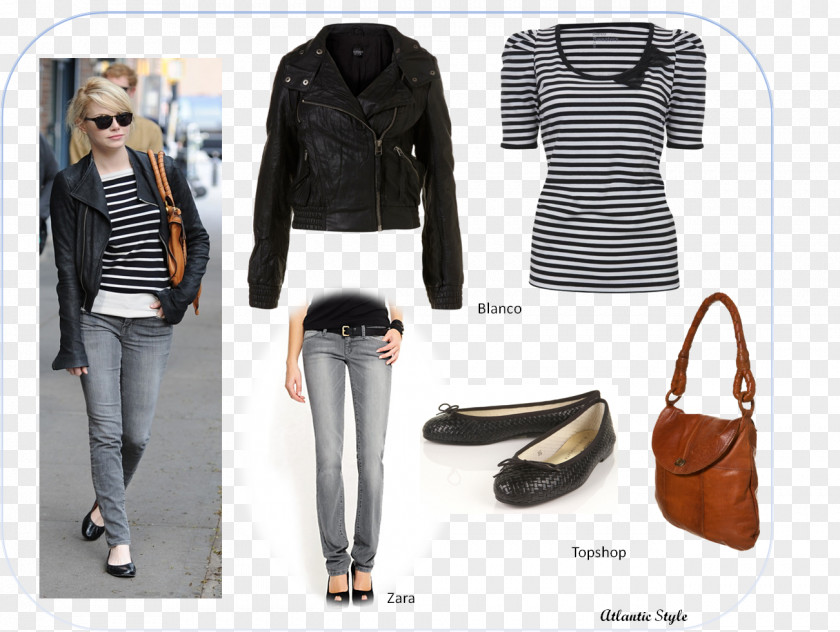 Emma Stone Fashion T-shirt Casual Jeans Jacket PNG