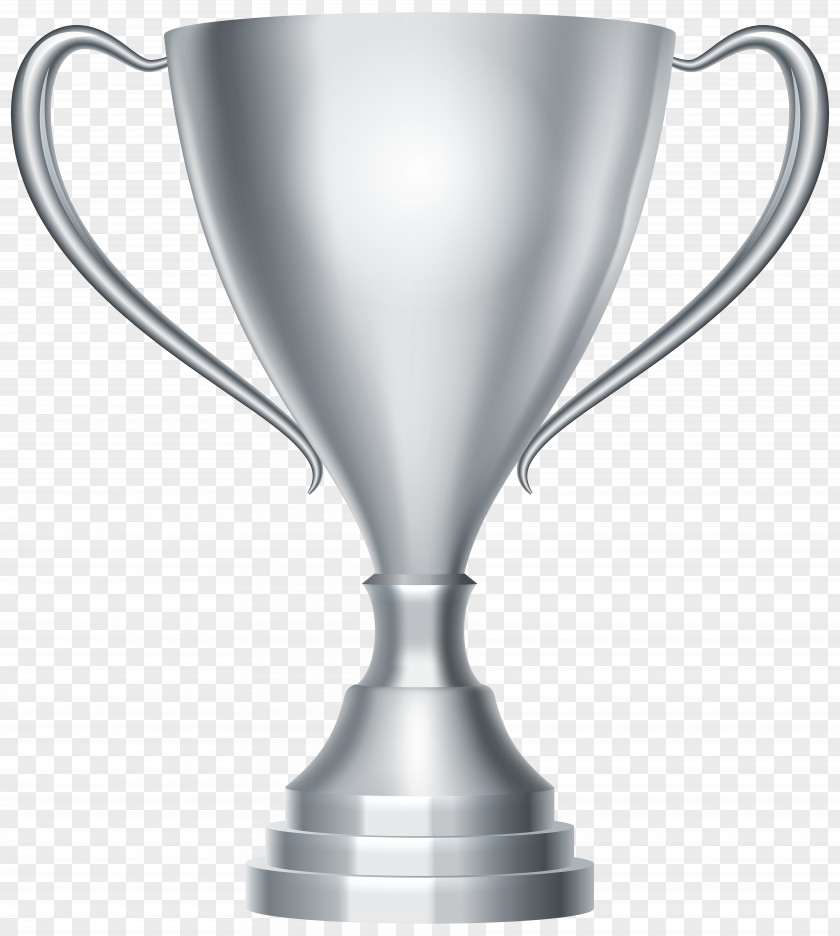 Silver Trophy Cup Award Transparent Clip Art Image PNG