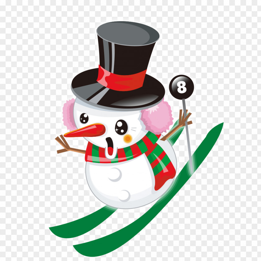 Snowman With A Hat Glide Gestetner Clip Art PNG