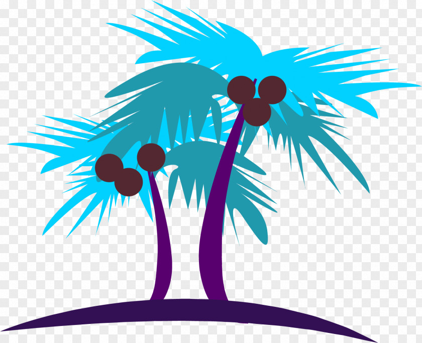 Coconut Tree Vector Material PNG