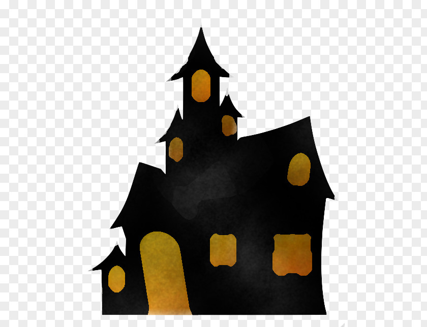 Silhouette Haunted House Shadow Play Drawing Moving Party PNG