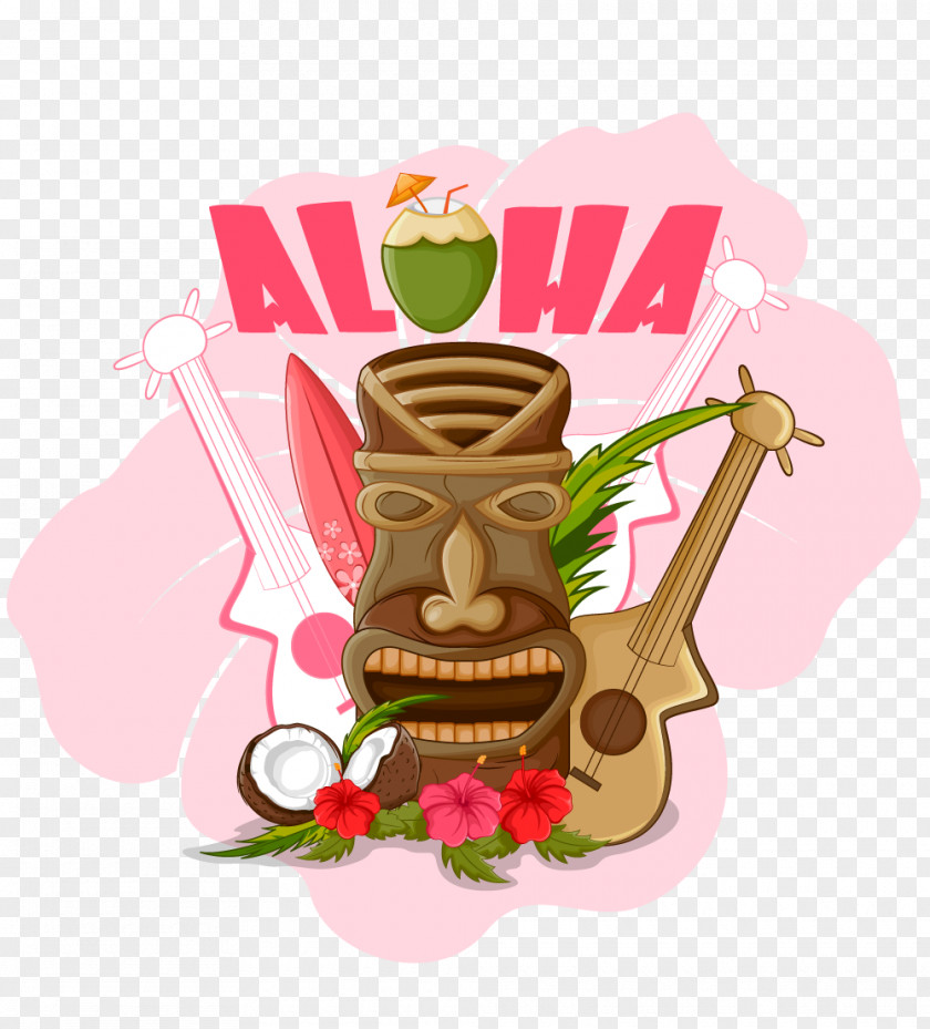 Tiki Hawaii Traditional African Masks Stock Photography PNG