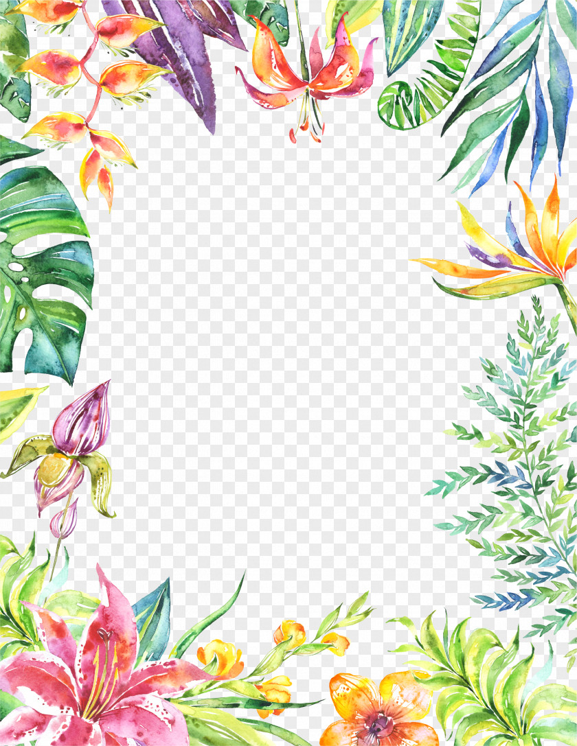 Watercolor Painting Flower Wedding PNG painting Wedding, background, multicolored flower border clipart PNG