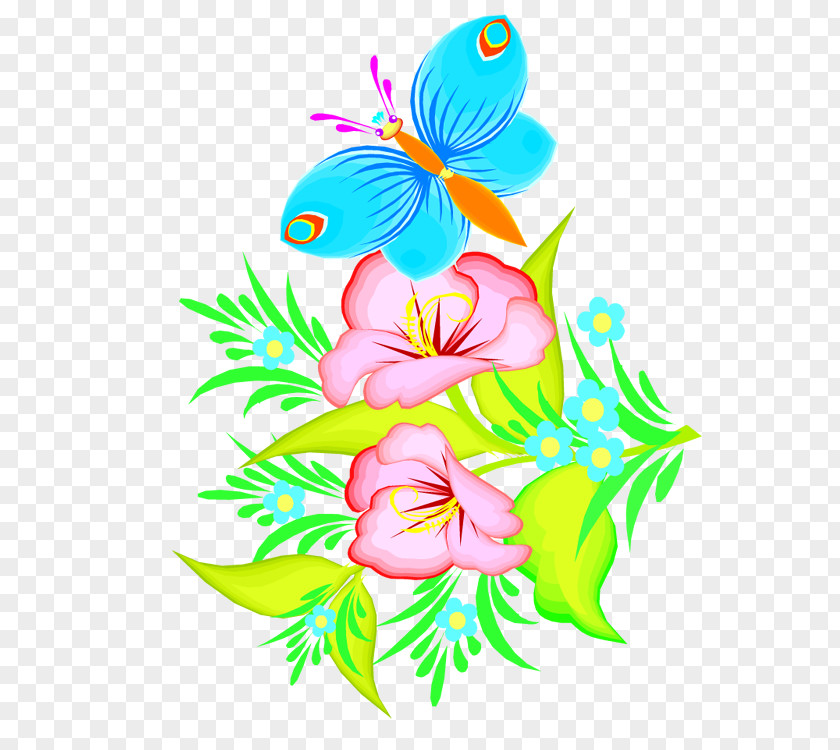 Butterfly Flower Clip Art PNG