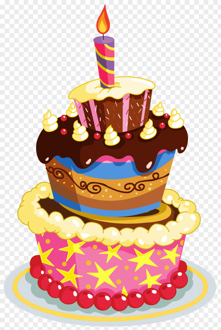 Colorful Birthday Cake Clipart Clip Art PNG