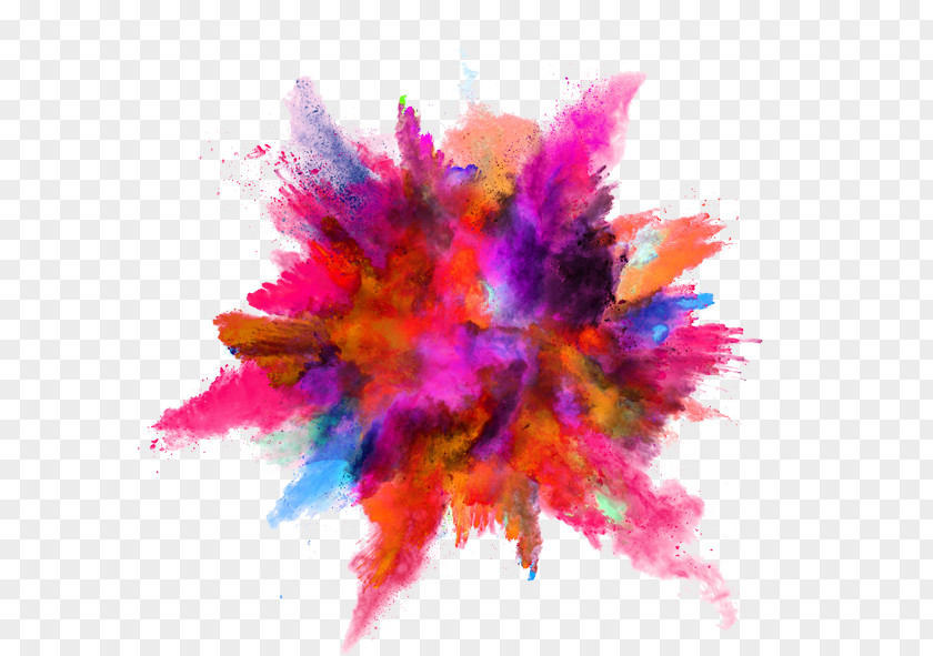 Color Ink Splash Powder Explosion PNG