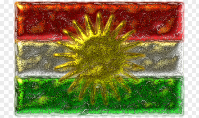 Flag Of Kurdistan Democratic Federation Northern Syria Kurdish Region. Western Asia. PNG