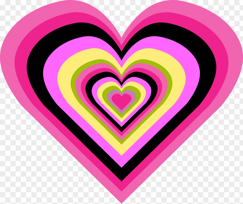 Heart Retro Style Valentine's Day Clip Art PNG