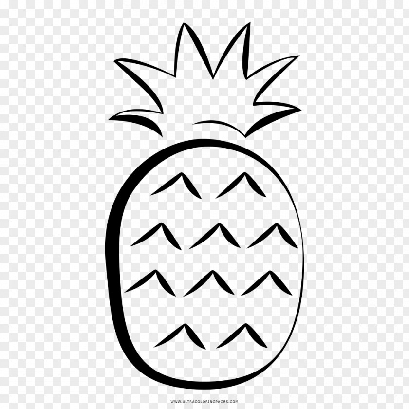 Pineapple Drawing Coloring Book Black And White PNG