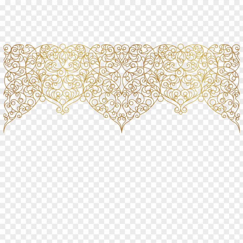 Gold Floral Design Vector Graphics Motif PNG