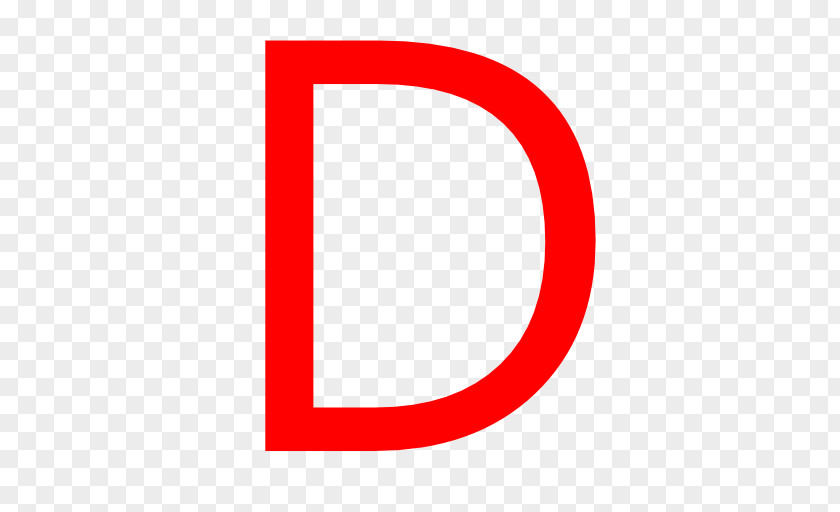 Letter D Red Font Area Icon Pattern PNG