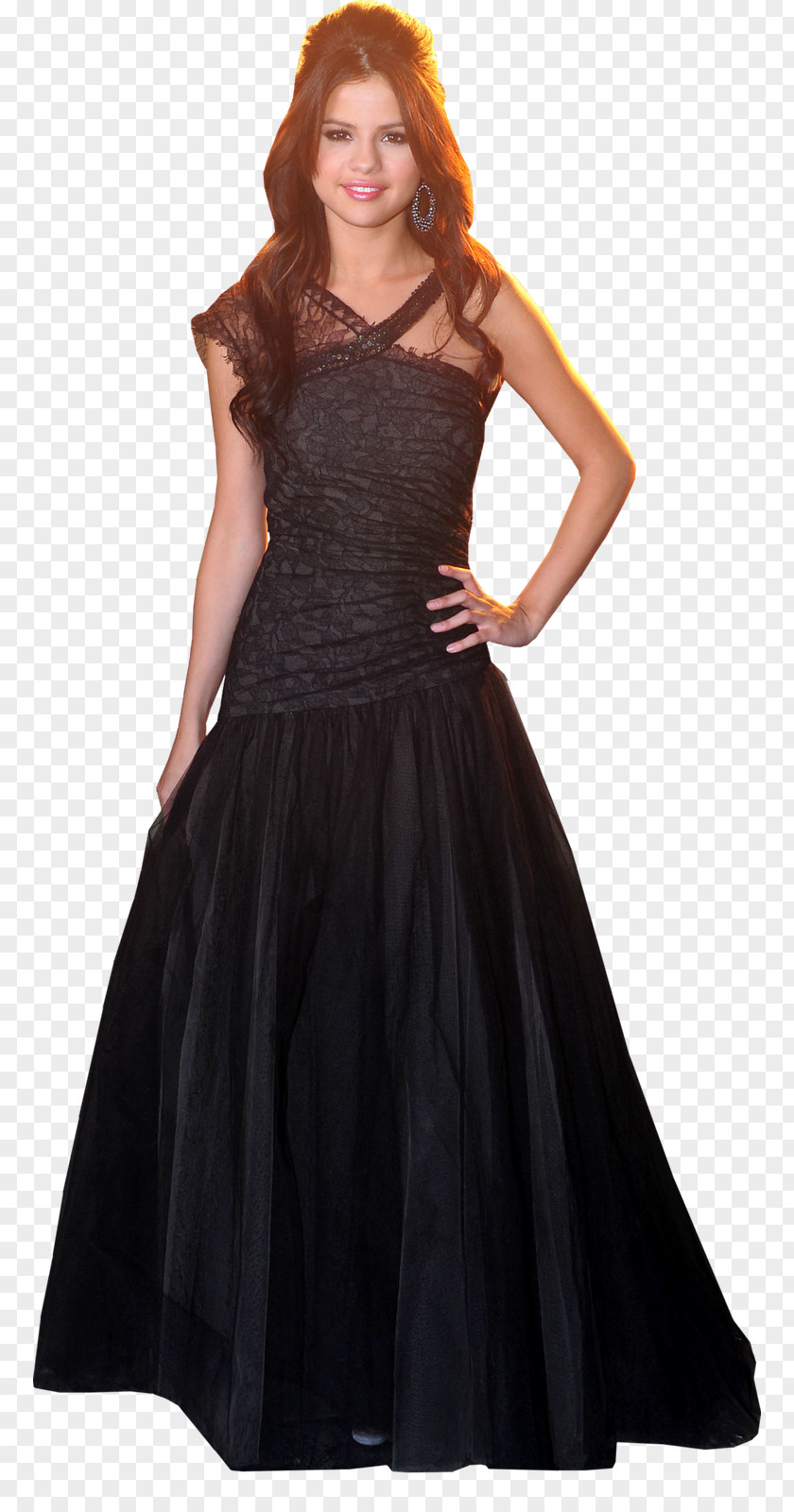 Selena Gomez Little Black Dress Warp Knitting Sheath PNG