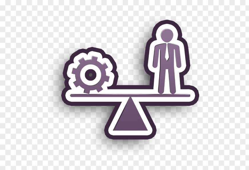 Cog Icon Balancing Between Cogwheel And Businessman Business PNG