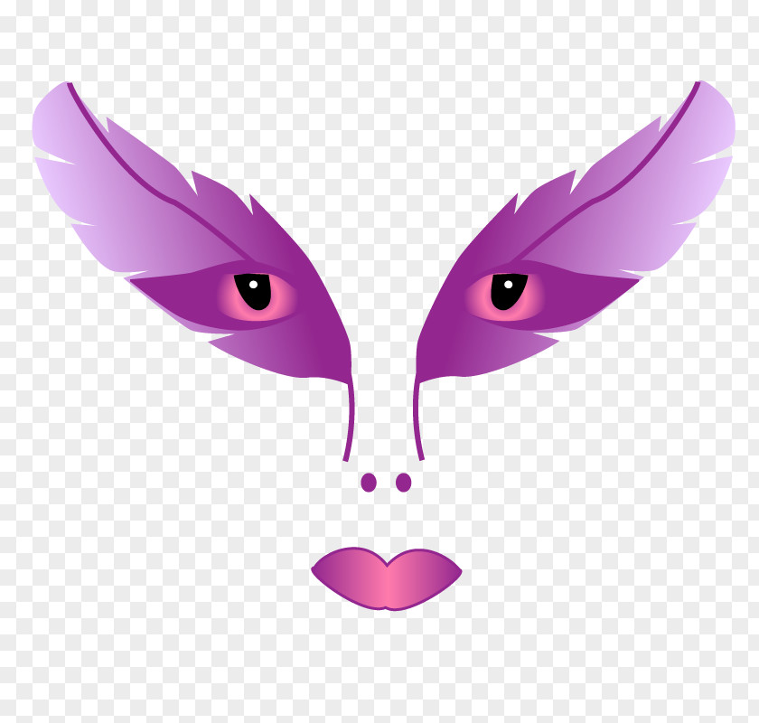 Feather Masks Bird Lilac Butterfly PNG