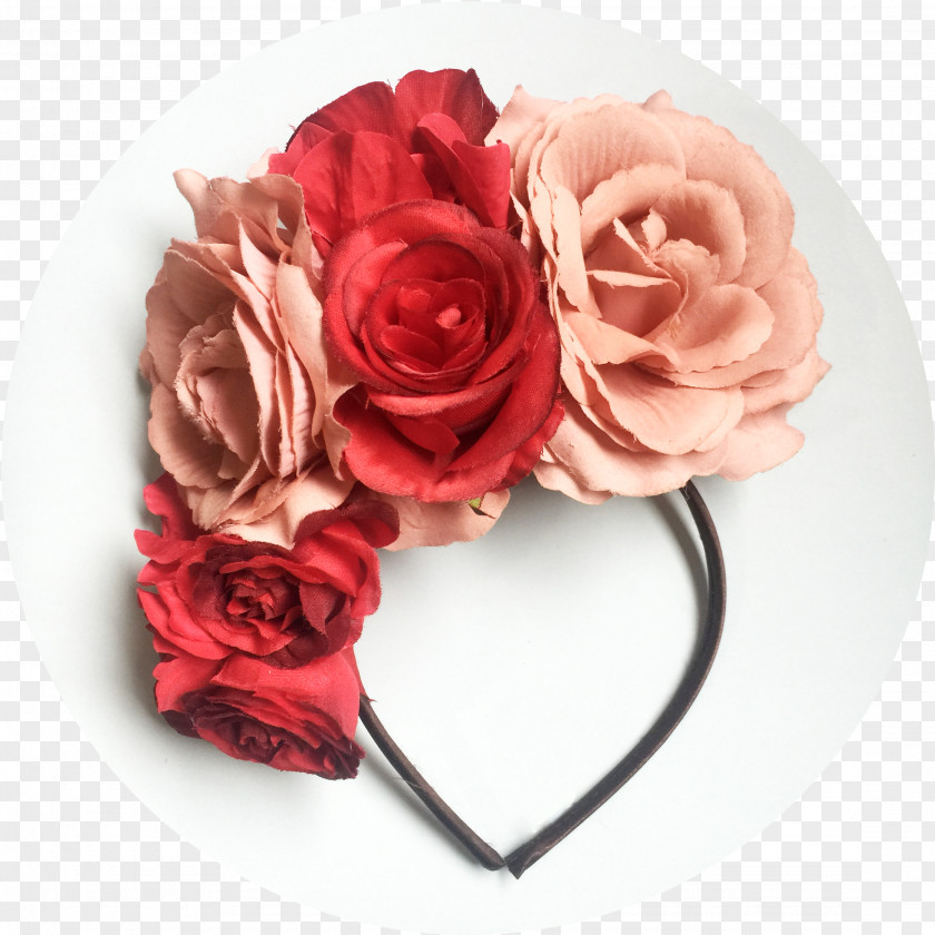 Flower Garden Roses Headband Diadem Headgear PNG