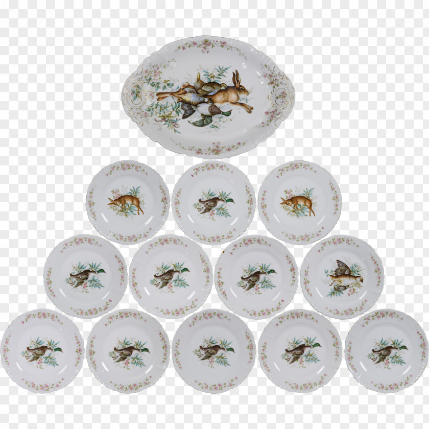 Hand Painted Rabbit Porcelain PNG