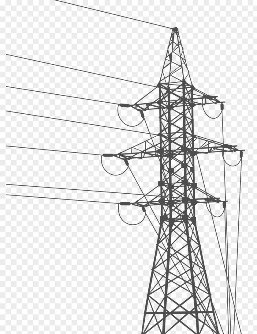 High Voltage Overhead Power Line Electric Transmission Clip Art Tower PNG