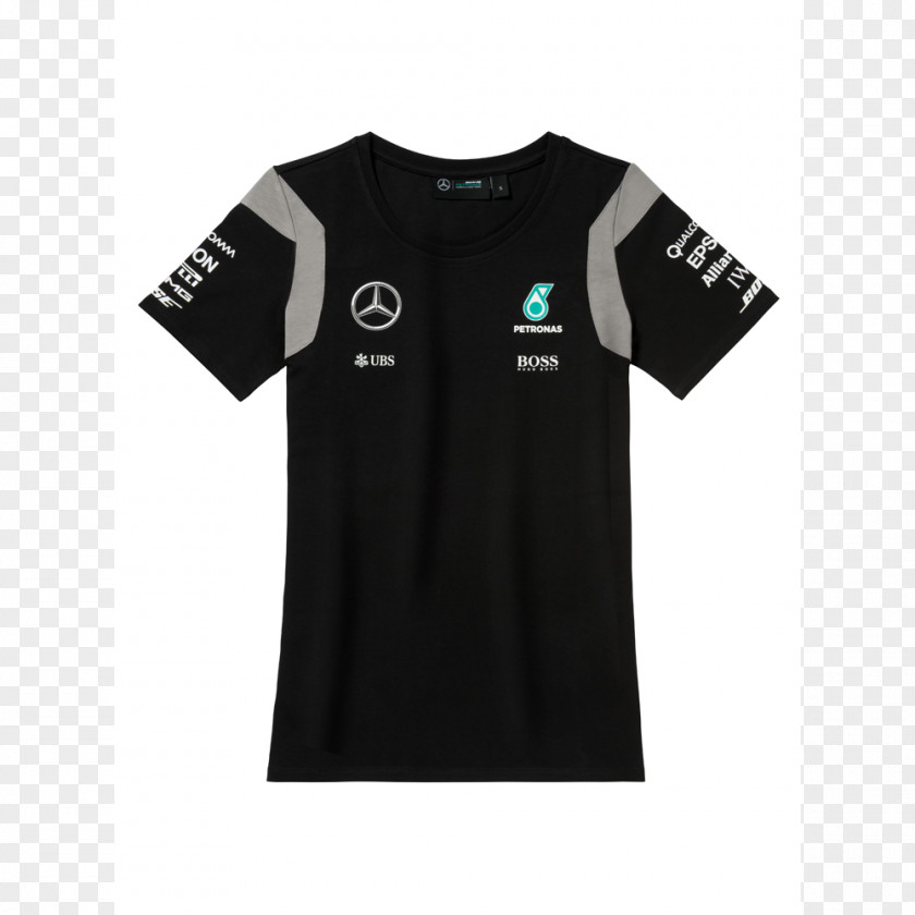 T-shirt Mercedes AMG Petronas F1 Team Polo Shirt Clothing Crew Neck PNG