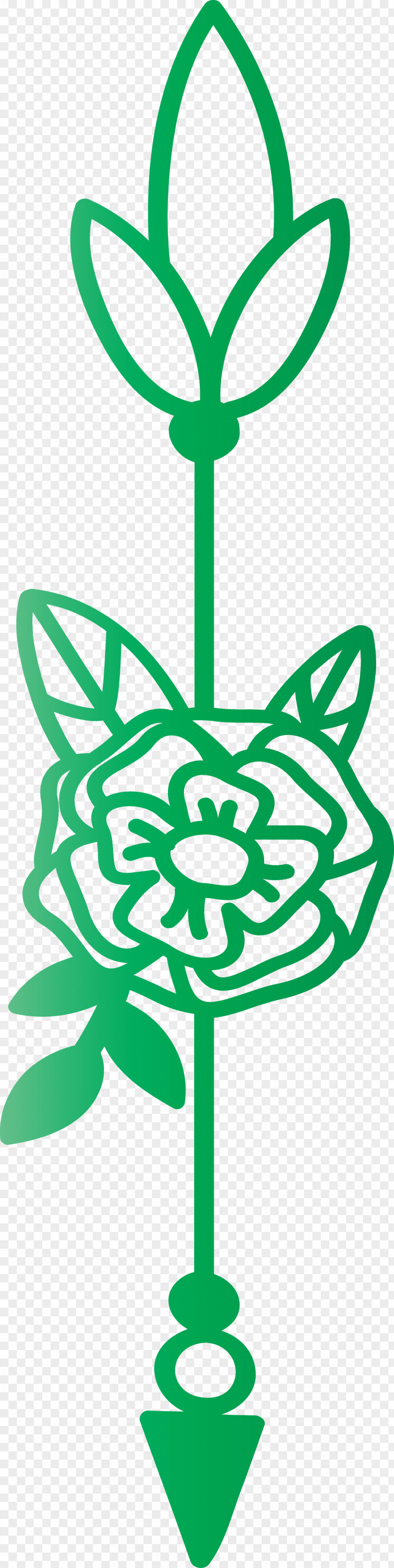 Boho Arrow Flower PNG